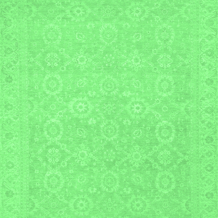 Machine Washable Oriental Emerald Green Traditional Area Rugs, wshabs2761emgrn