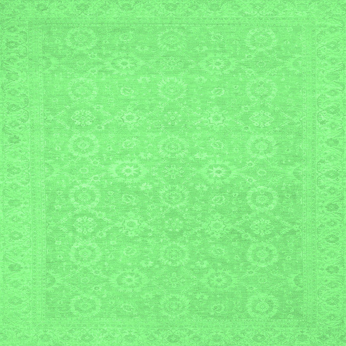 Square Oriental Emerald Green Traditional Rug, abs2761emgrn
