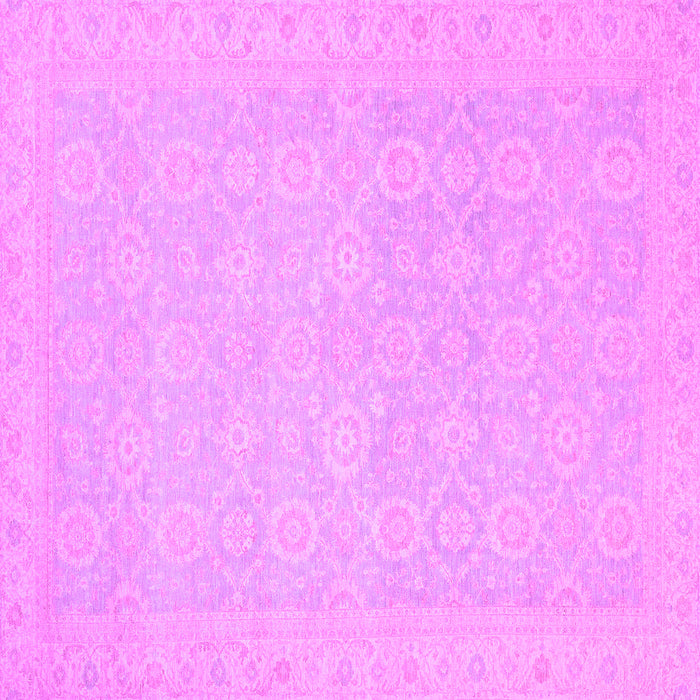 Square Machine Washable Oriental Purple Traditional Area Rugs, wshabs2761pur