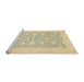 Sideview of Machine Washable Abstract Brown Gold Rug, wshabs2762