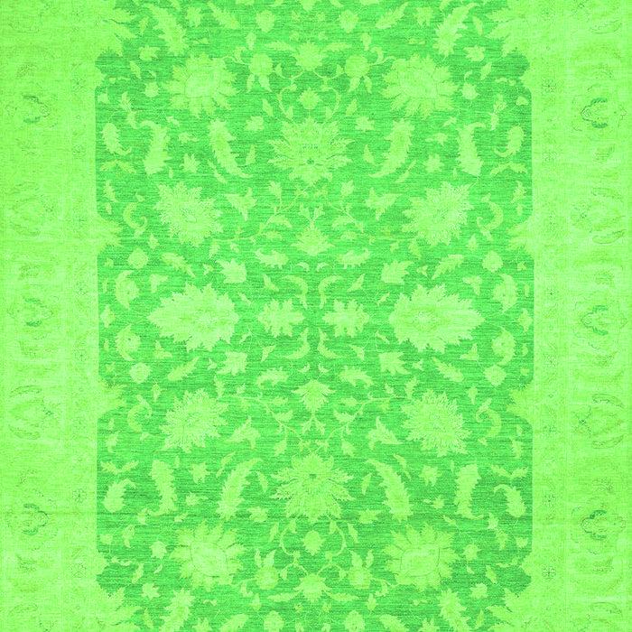 Machine Washable Oriental Green Traditional Area Rugs, wshabs2762grn