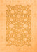 Machine Washable Oriental Orange Traditional Area Rugs, wshabs2762org