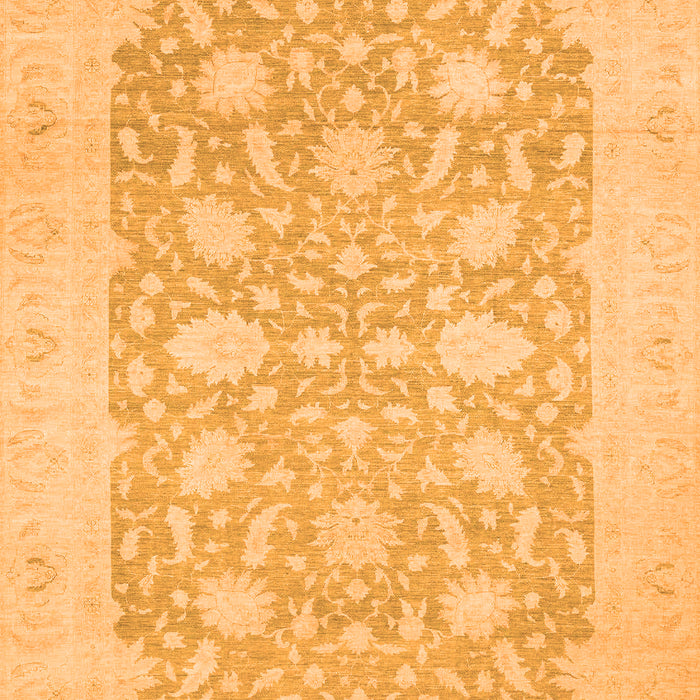 Machine Washable Oriental Orange Traditional Area Rugs, wshabs2762org