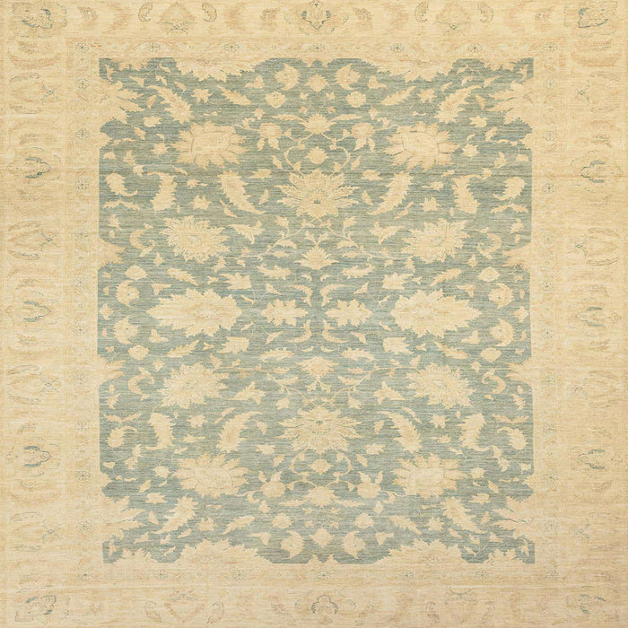 Square Abstract Brown Gold Oriental Rug, abs2762