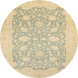 Round Machine Washable Abstract Brown Gold Rug, wshabs2762