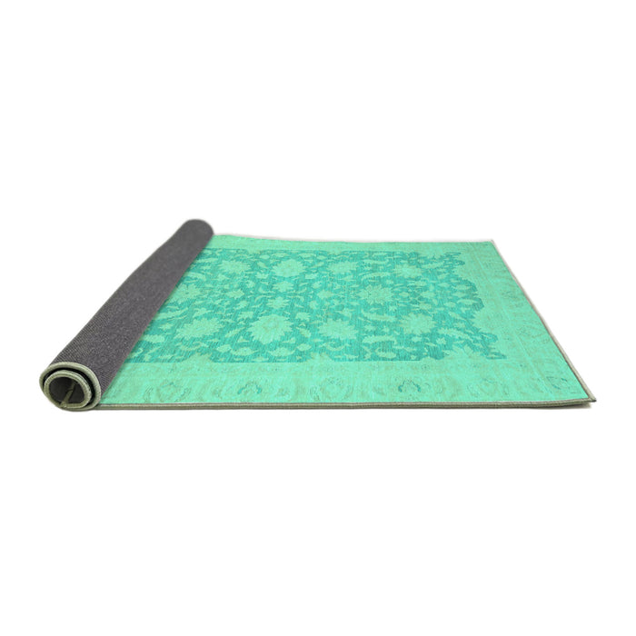 Sideview of Oriental Turquoise Traditional Rug, abs2762turq