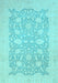 Oriental Light Blue Traditional Rug, abs2762lblu