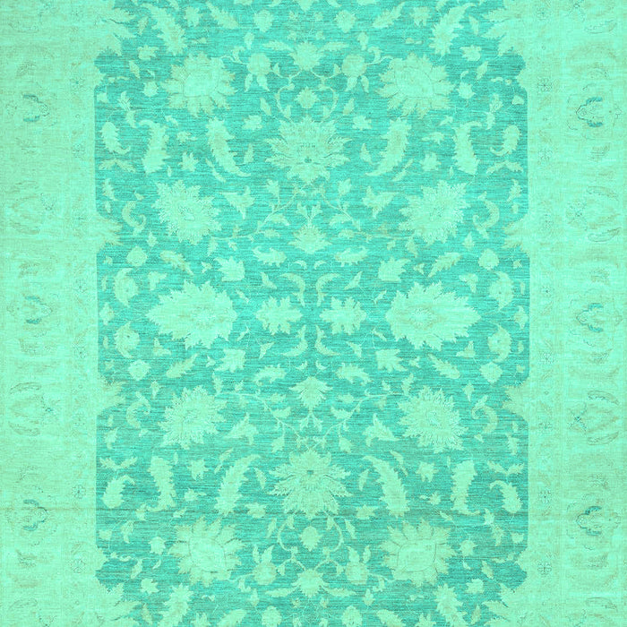 Machine Washable Oriental Turquoise Traditional Area Rugs, wshabs2762turq