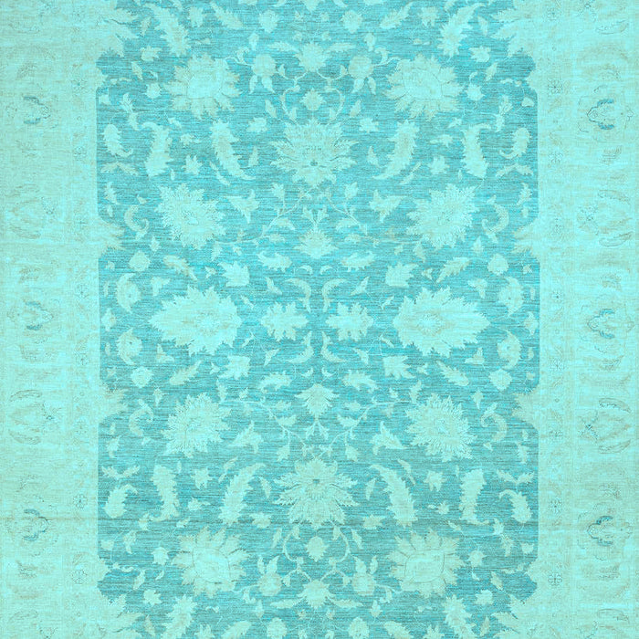 Machine Washable Oriental Light Blue Traditional Rug, wshabs2762lblu