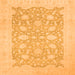 Square Oriental Orange Traditional Rug, abs2762org