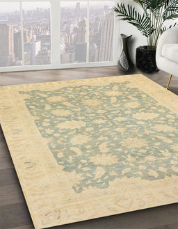 Machine Washable Abstract Brown Gold Rug in a Family Room, wshabs2762
