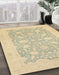 Machine Washable Abstract Brown Gold Rug in a Family Room, wshabs2762