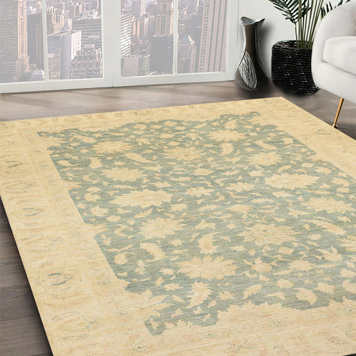 Machine Washable Abstract Brown Gold Rug in a Family Room, wshabs2762