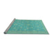 Sideview of Machine Washable Oriental Light Blue Traditional Rug, wshabs2763lblu