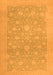 Machine Washable Oriental Orange Traditional Area Rugs, wshabs2763org