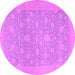 Round Oriental Purple Traditional Rug, abs2763pur