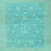 Square Oriental Light Blue Traditional Rug, abs2763lblu