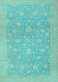 Oriental Light Blue Traditional Rug, abs2763lblu