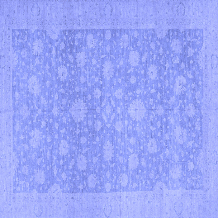 Square Oriental Blue Traditional Rug, abs2763blu
