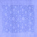 Square Oriental Blue Traditional Rug, abs2763blu