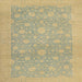 Square Abstract Copper Green Oriental Rug, abs2763