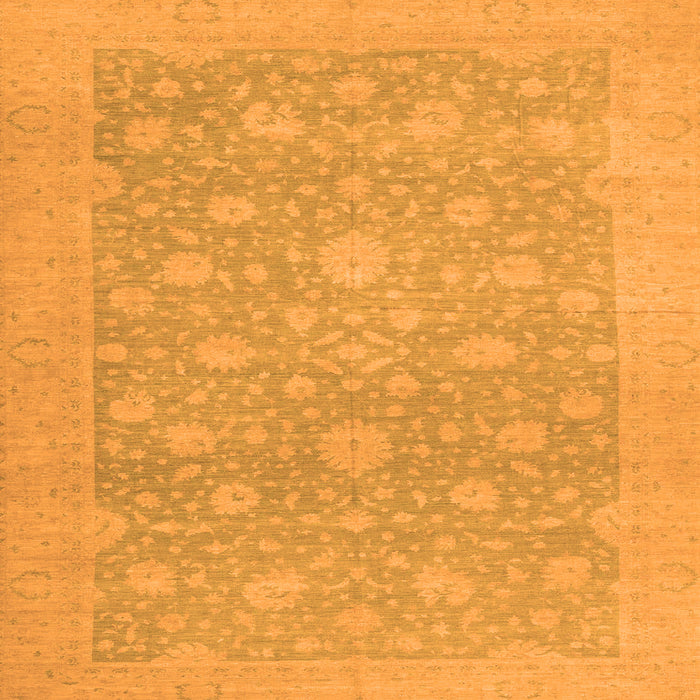 Square Oriental Orange Traditional Rug, abs2763org