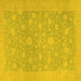 Square Oriental Yellow Traditional Rug, abs2763yw