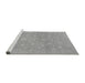 Sideview of Machine Washable Oriental Gray Traditional Rug, wshabs2763gry