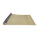 Sideview of Abstract Yellow Modern Rug, abs2764