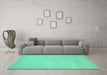 Machine Washable Abstract Turquoise Modern Area Rugs in a Living Room,, wshabs2764turq