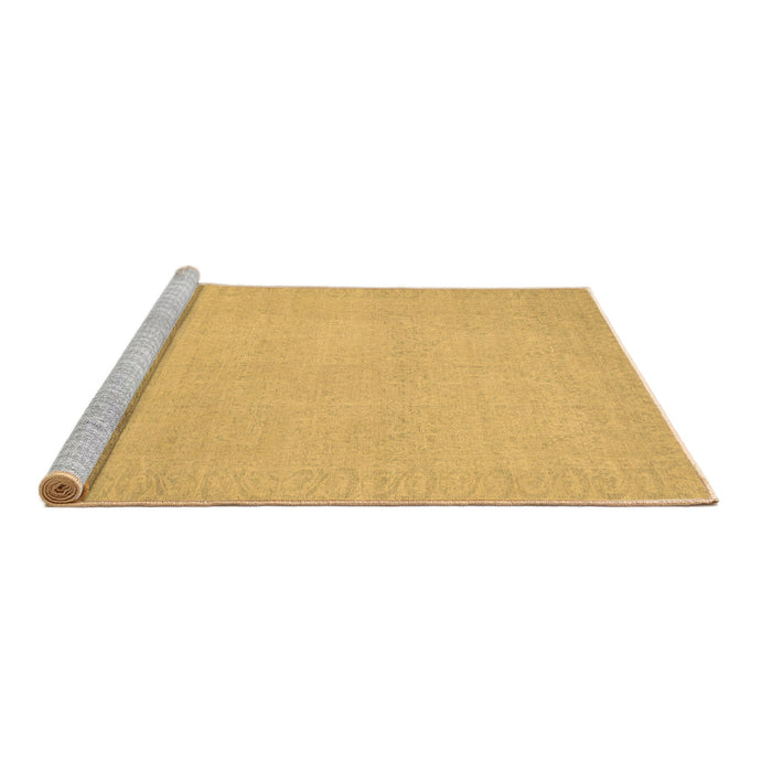 Sideview of Machine Washable Abstract Brown Modern Rug, wshabs2764brn
