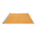 Sideview of Machine Washable Abstract Orange Modern Area Rugs, wshabs2764org