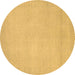 Round Abstract Brown Modern Rug, abs2764brn