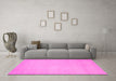 Machine Washable Abstract Pink Modern Rug in a Living Room, wshabs2764pnk