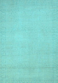 Abstract Light Blue Modern Rug, abs2764lblu