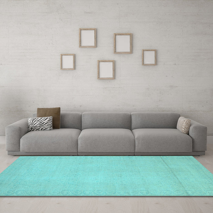 Machine Washable Abstract Light Blue Modern Rug in a Living Room, wshabs2764lblu