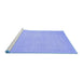 Sideview of Machine Washable Abstract Blue Modern Rug, wshabs2764blu