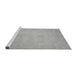 Sideview of Machine Washable Abstract Gray Modern Rug, wshabs2765gry