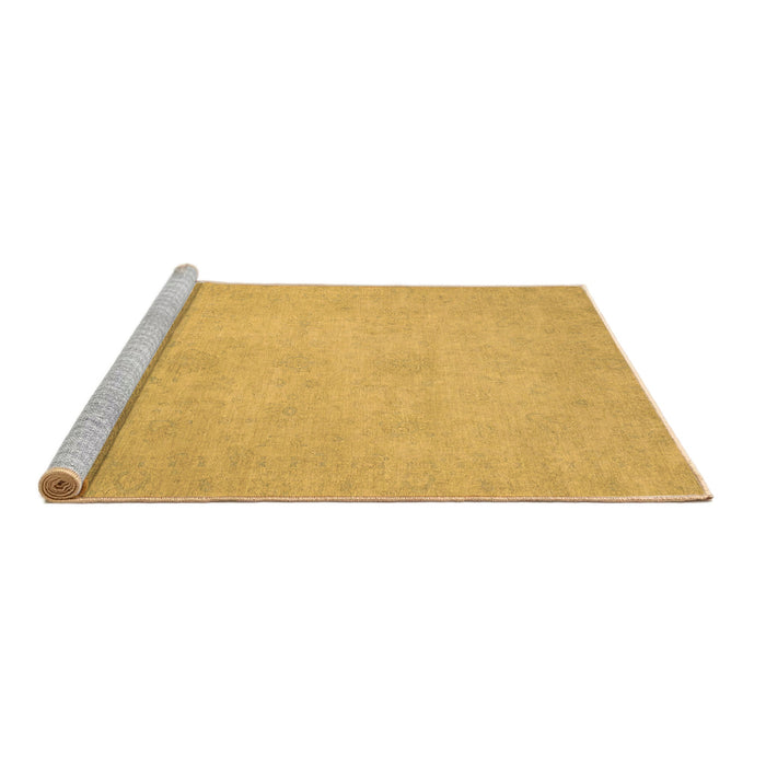 Sideview of Machine Washable Abstract Brown Modern Rug, wshabs2765brn