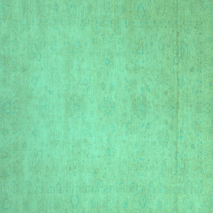 Square Abstract Turquoise Modern Rug, abs2765turq