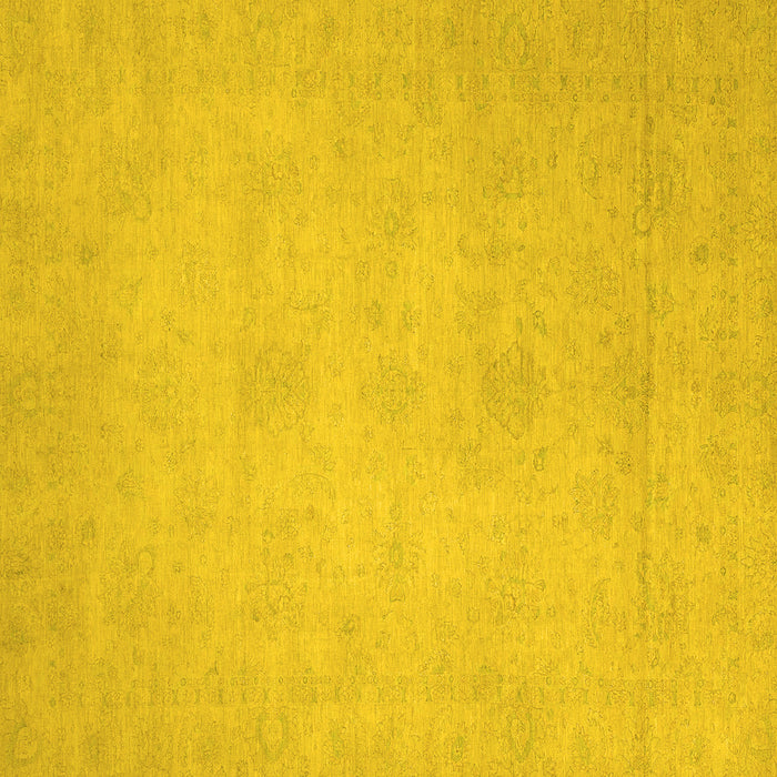 Square Abstract Yellow Modern Rug, abs2765yw