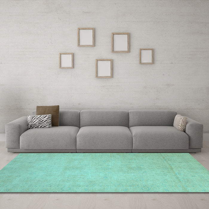Machine Washable Abstract Light Blue Modern Rug in a Living Room, wshabs2765lblu