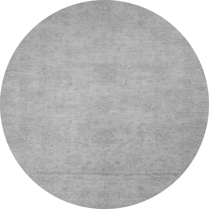 Round Abstract Gray Modern Rug, abs2765gry