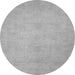 Round Abstract Gray Modern Rug, abs2765gry