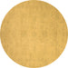 Round Abstract Brown Modern Rug, abs2765brn