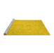 Sideview of Machine Washable Abstract Yellow Modern Rug, wshabs2765yw