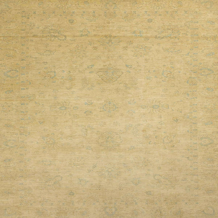 Square Machine Washable Abstract Gold Rug, wshabs2765