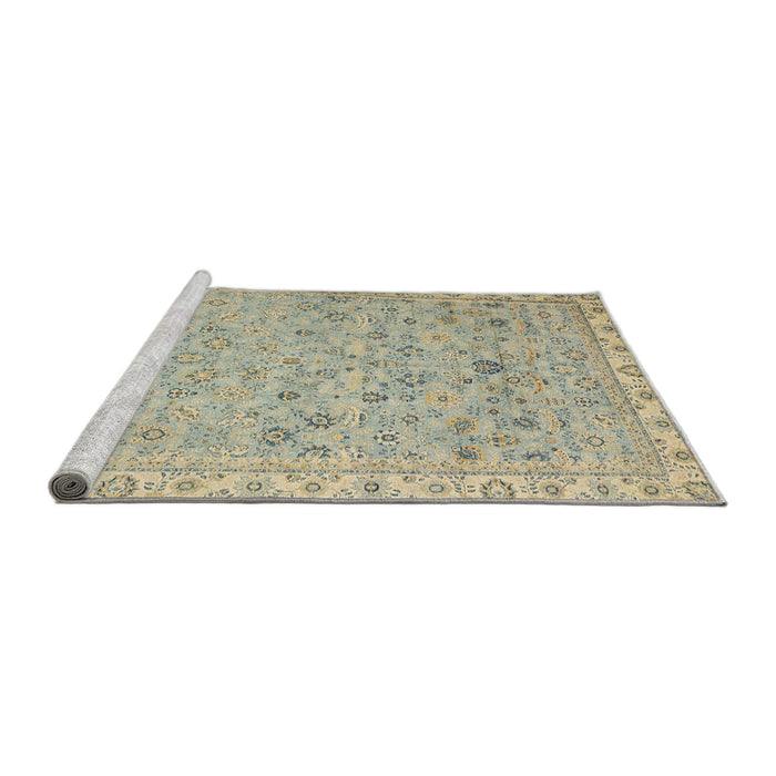 Sideview of Machine Washable Abstract Brown Rug, wshabs2766