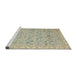 Sideview of Machine Washable Abstract Brown Rug, wshabs2766