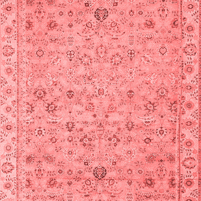 Machine Washable Oriental Red Traditional Rug, wshabs2766red